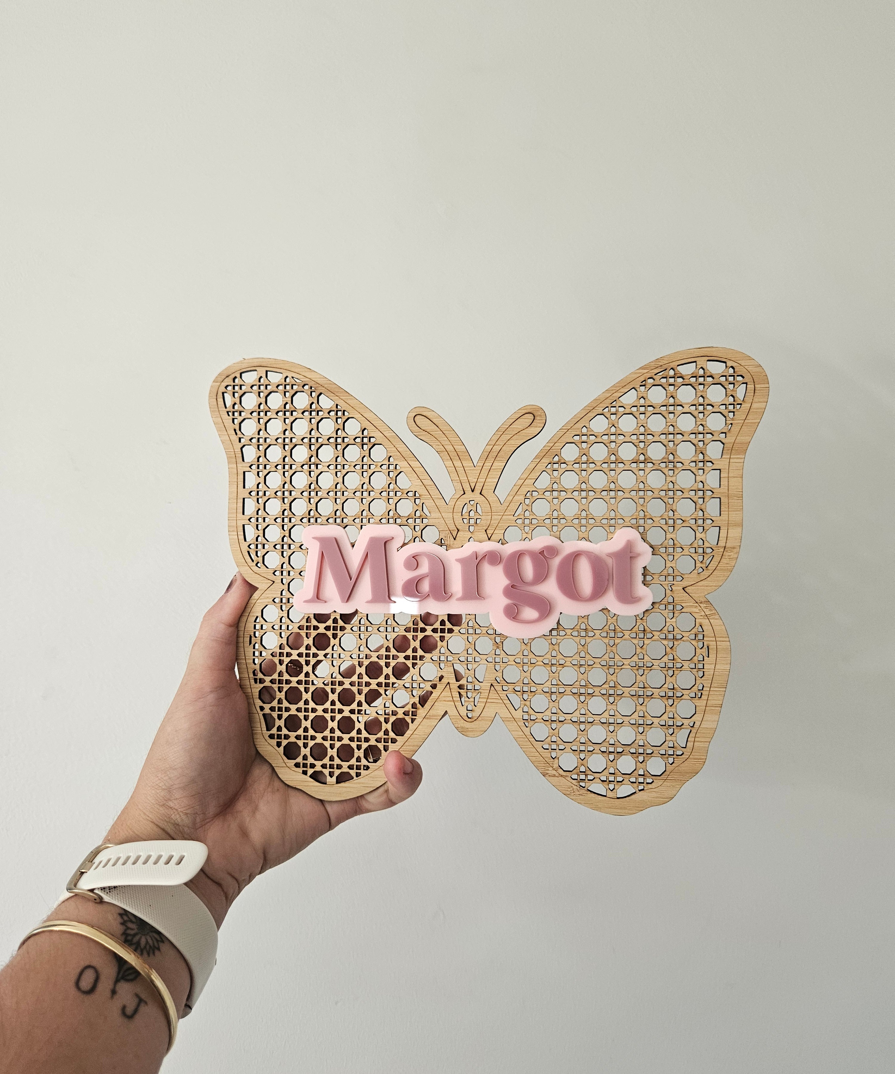Rattan Personlised Wall Plaque