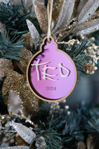 Handwriting Christmas Bauble