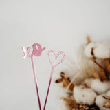 Drink Stirrers - Heart and XO