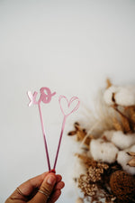 Load image into Gallery viewer, Drink Stirrers - Heart and XO
