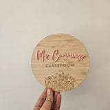 Bamboo Teacher Sign