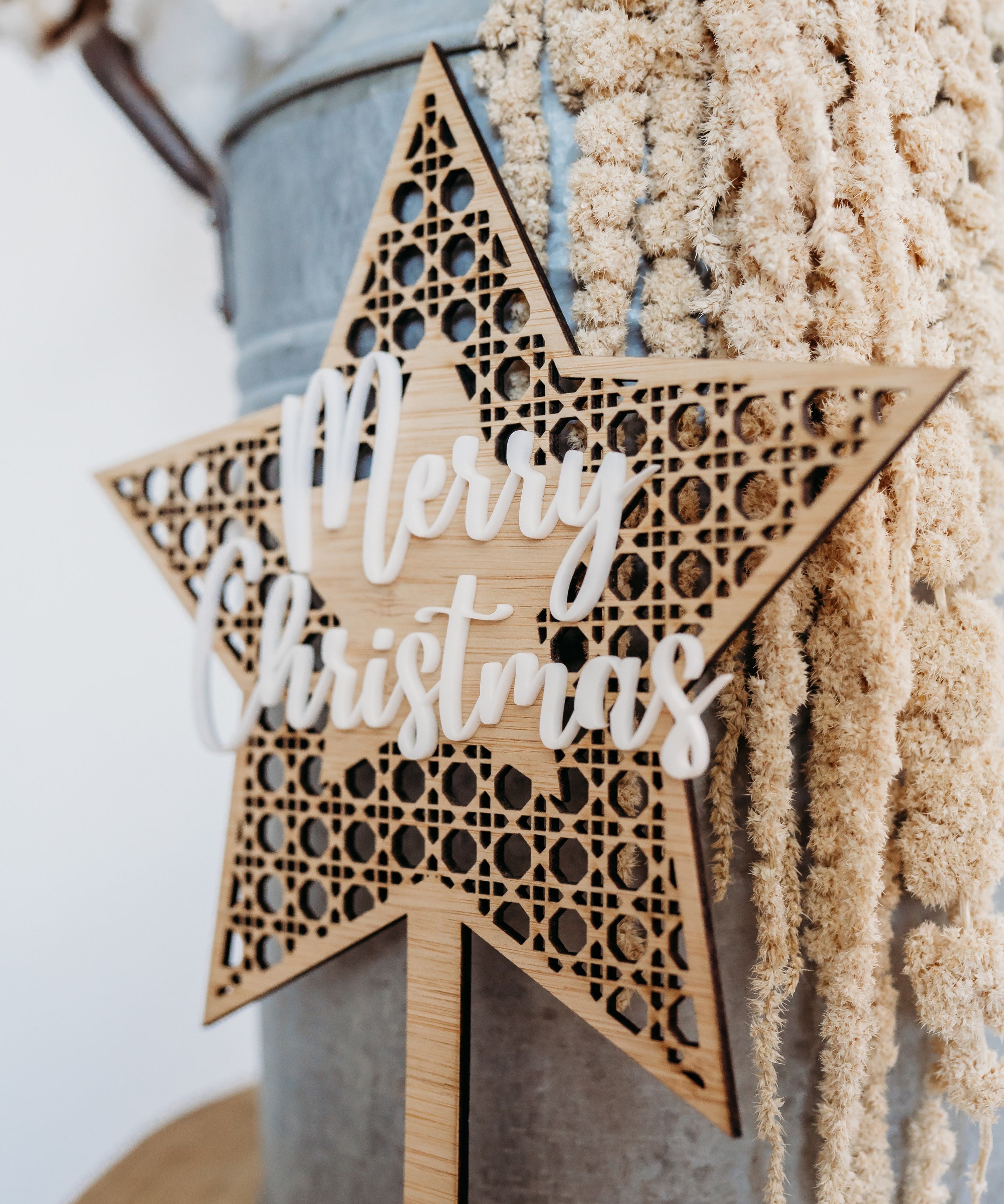 Rattan Christmas Tree Topper