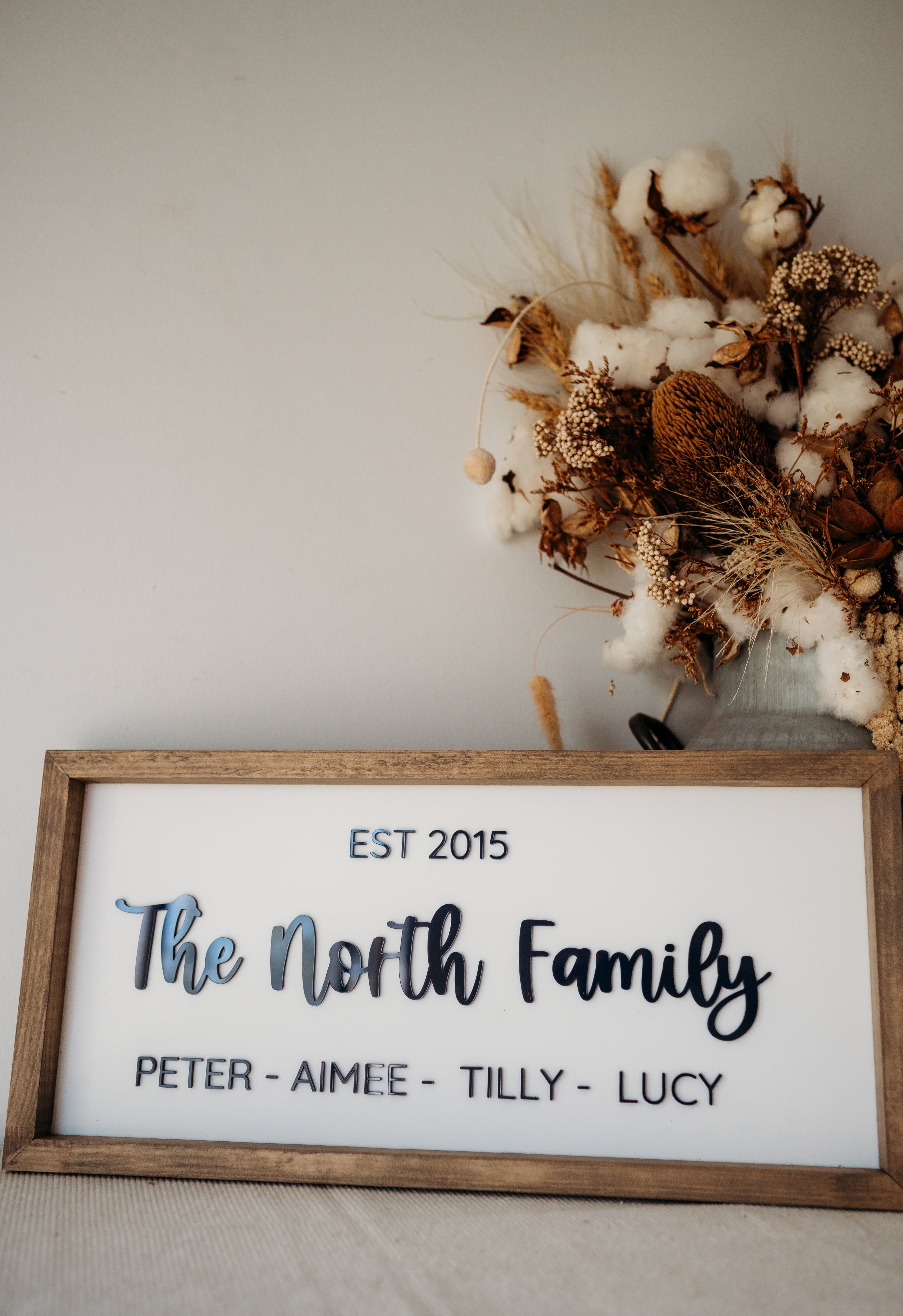 Family Name Keepsake Frame