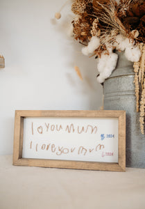 Handwriting Keepsake Frame