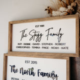 Family Name Keepsake Frame