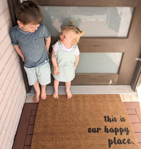 OUR HAPPY PLACE DOOR MAT